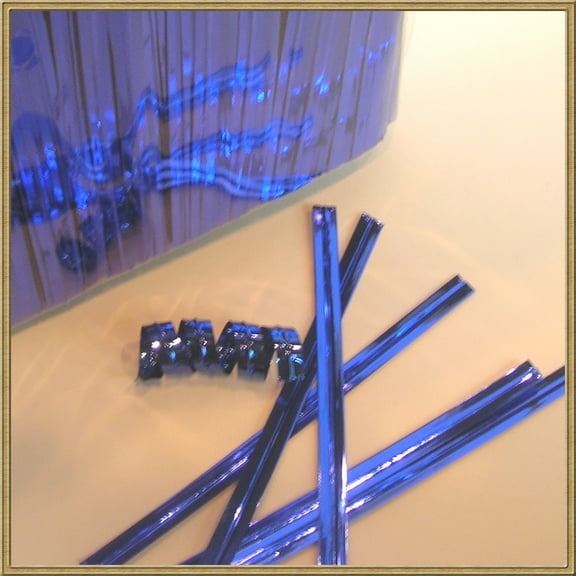 1000pcs 4" BLUE metallic twist ties foil twist ties