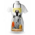 thumbnail image 3 of Pug Apron Pug Reading Daily Dog Breakfast in Bed Sunday Family Fun Comedic Image, Unisex Kitchen Bib Apron with Adjustable Neck for Cooking Baking Gardening, Pale Brown Yellow Orange, by Ambesonne, 3 of 3
