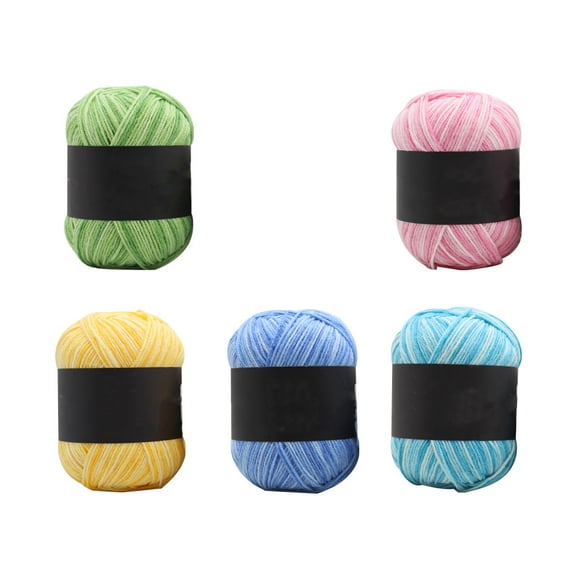 TEHAUX Multicolor Cotton Yarn for Knitting and Crochet, Soft Thread for Crafting and Projects