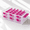 Clear & Pink (Add on Tray Only), variant on Pink Stackable Plastic Storage Case with 24 Customizable Compartments 6 Drawers