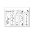 thumbnail image 4 of Viena Coat Stand Eight Knobs, Steel, 16w x 16d x 70.5h, Black, 4 of 4