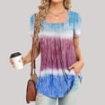 thumbnail image 3 of Blouses à Manches Courtes pour Femmes Mode Imprimée Décontractée Col en V T-Shirt Ample Blouse Hauts à Manches Courtes pour Femmes, 3 of 5