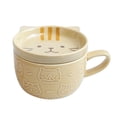 thumbnail image 1 of Tazas de Café de CeráMica Creativas con Tapa de Porcelana de Desayuno Familiar de Jugo de Leche Bebida (Amarillo), 1 of 5