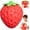 8in Strawberry, variant on 6In Peach Squishy, Jumbo Squishy Peach Giant Big Realistic Peach Moldable Soft Squishys Slow Rising Stress Ball for Anxiety Stress Party Favor for Adults (6IN Peach)