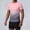 Pink, variant on Gradient Tee Slim Fit Workout Mens Shirts Muscle Short Sleeve Big & Tall High Neck Mens Tshirt,Blue,L
