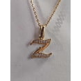 thumbnail image 2 of cadena con dije de inicial letra Z, chapa de oro de 18 kilates, zirconias blancas maria almudena casual, 2 of 2