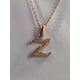 thumbnail image 2 of cadena con dije de inicial letra Z, chapa de oro de 18 kilates, zirconias blancas maria almudena casual, 2 of 2