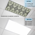thumbnail image 4 of 1 Pack Magnetic Fluorescent Light Covers, 2x4 Ft, Aztec Triangle Pattern Green Black Western Tribal Magnetic Light Covers for Ceiling Lights Classroom Office Home Decor, 4 of 9