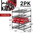 thumbnail image 2 of Simple Houseware 2 Tier Stackable Can Rack Organizer for Pantry Storage, 2 Pack, Black, 2 of 8