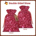 thumbnail image 2 of Naloa Pink Glitter Drawstring Christmas Bags, 3D Xmas Gift Bags, Christmas Wrapping Bags, Xmas Goodie Bags, Treat Pouch Bags, Party Favor Bags-Medium, 2 of 9