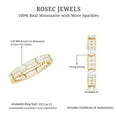 thumbnail image 6 of Rosec Jewels Moissanite Eternity Wedding Band for Women - D-VS1 Quality Authentically Certified - Ready to Gift, 18K Yellow Gold, US 6.50, 6 of 7