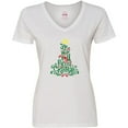 thumbnail image 3 of Inktastic We Wish You A Merry Christmas Women's V-Neck T-Shirt, 3 of 5