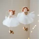 thumbnail image 2 of Christmas Angel Ornaments - 3 Pcs Plush Hanging Doll Pendant for Holiday Xmas Birthday Party Decor（Love, stars and snowflakes）, 2 of 5