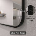 thumbnail image 6 of 24 in. W x 36 in. H Rectangular Framed Wall Bathroom Vanity Mirror in Matte Black, 6 of 15