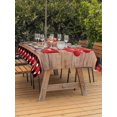 thumbnail image 2 of Outdoor Tablecloth with Umbrella Hole and Zipper, Valentine's Day Rectangle Table Cloth 60x84 Inch Waterproof Tablecloth, Romantic Red Truck Love Wood Plaid Brown Picnic Table Cover for Patio Camping, 2 of 7