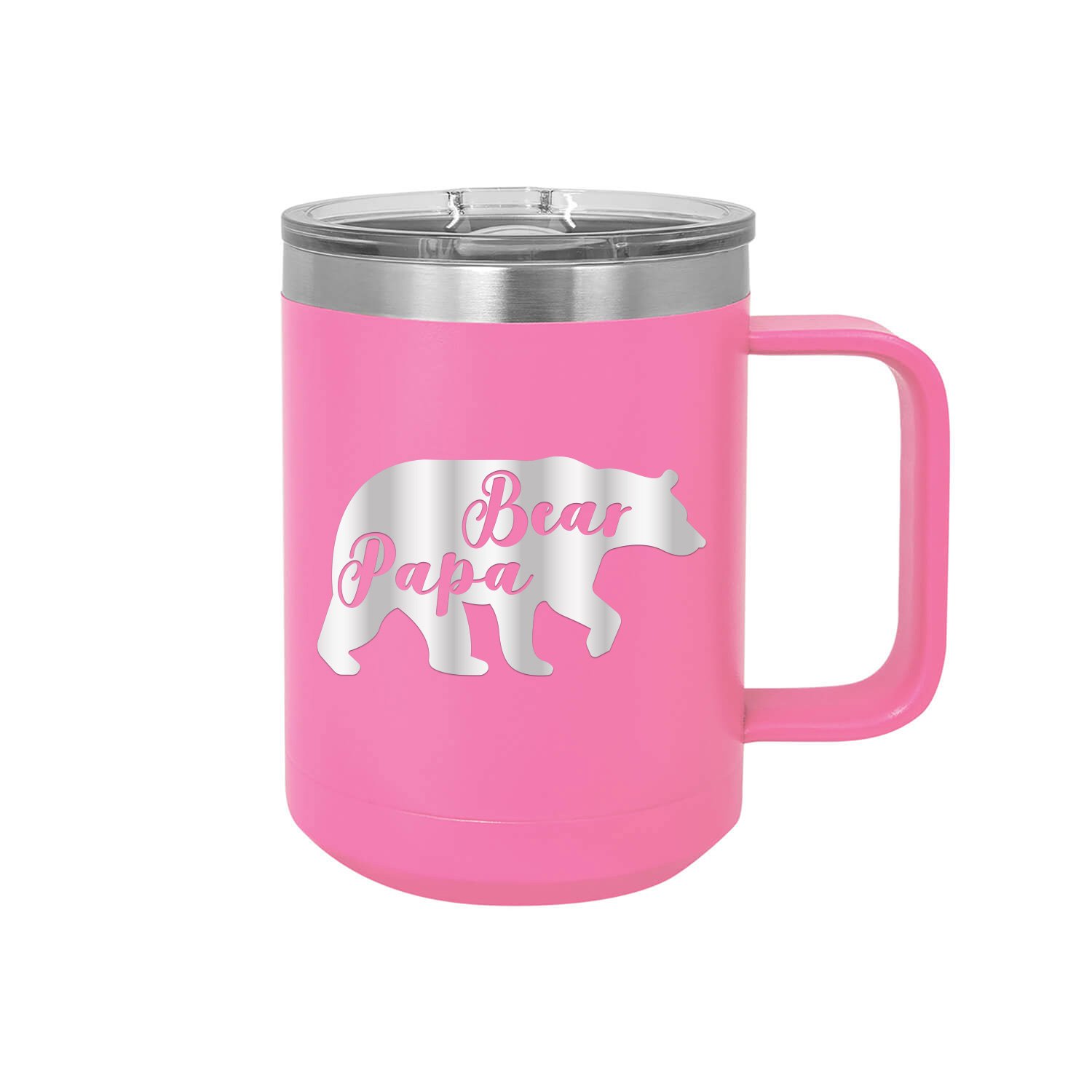 Papa Bear Engraved Coffee Mug with Handle Cup Unique Funny Birthday