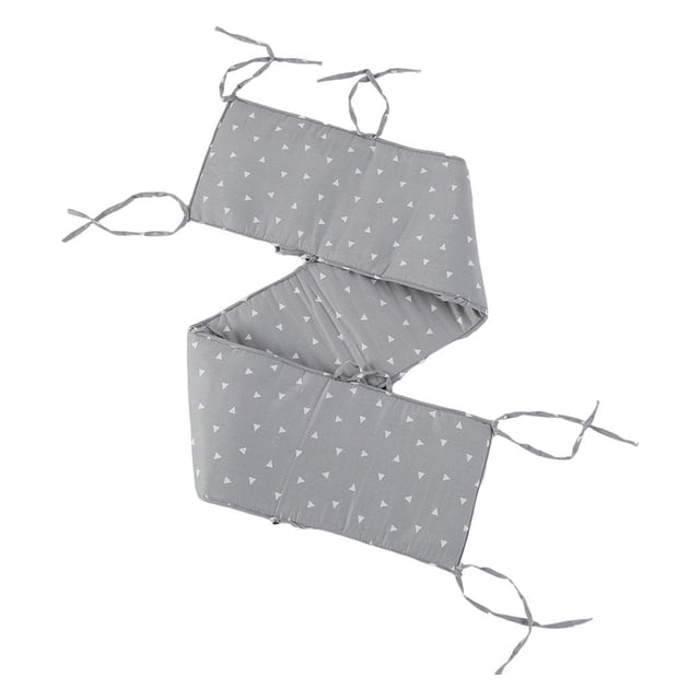Cuna de Parachoques de Bebé Recién Nacido Alrededor de Cojín Triángulo gris Gloria Cojín de parachoques de cabecera
