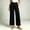 Black, variant on Pants For Women Elastic Waist Straight Leg Pants Fashion Comfortable Everyday Trousers Dark Green M