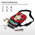 thumbnail image 7 of XYZCANDO Red Santa Claus Mini Crossbody Handbags for Women Men Messenger Purse for Travel Shop Yoga Mini Messenger Wallet Cellphone Wallet Case Money Bag, 7 of 7