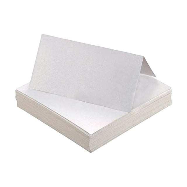 veasfak 50 Pieces Wedding Place Cards Seating Place Card Buffet Table Cards Tags Elegant white