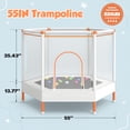 thumbnail image 4 of 55" Hexagonal Toddler Trampoline for Kids, SHINPT Mini Trampoline with Enclosure Net, 55in Outdoor Trampoline for Backyard, Indoor Kids Trampoline for Basement, Gameroom, Small Trampoline for Gift, 4 of 7