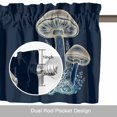 thumbnail image 6 of Wild Plants Valance Curtain Mushroom Leaves Navy Blue Window Valances Rod Pocket Short Curtains Window Treatments for Kitchen Bedroom Bathroom Laundry 42" x 18", 6 of 9