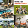 thumbnail image 4 of Yellow Boho Floral Outdoor Rug for Patio/Deck/Porch, Non-Slip Large Area Rug 4 x 6 Ft, Vintage Southwestern Ethnic Tribe Botanical Indoor Outdoor Rugs Washable Area Rugs, Camping Rug Carpet Runner, 4 of 8