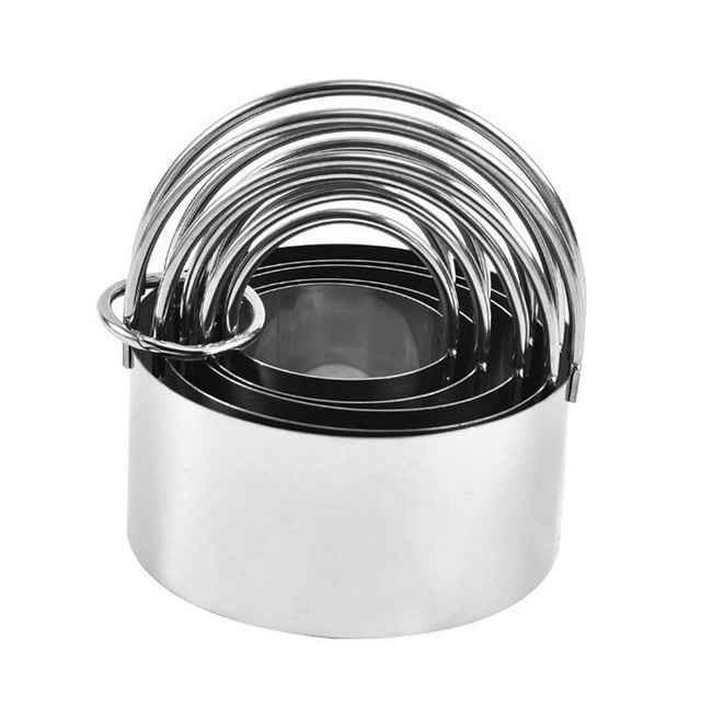Ensemble de Coupe-Biscuits 5 Pcs avec Poignée en Acier Inoxydable Outils de Pâte à Modeler Réutilisables Moules à Biscuits Robustes pour Pâtisserie