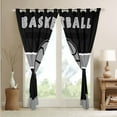 thumbnail image 4 of Erosebridal Young Gamer Curtains & Drapes Basketball Curtains, Sport Theme Blackout Curtains Black Grey Gray Living Room Curtains, 4 of 6