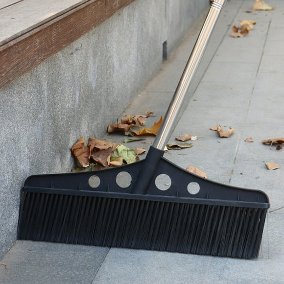 Raindrops Outdoor Push Broom Heavy Duty with Stainless Steel for Effective Garden Sweeping 1Set