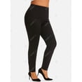 thumbnail image 3 of Leggings Interior Flocado Tamaño Plus Rosegal Leggings de talla grande, 3 of 5