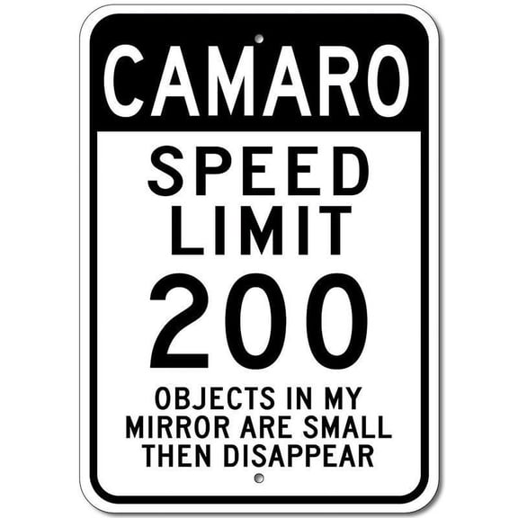 Speed Limit Novelty Decor, Metal Wall Sign - 10x14 Inches
