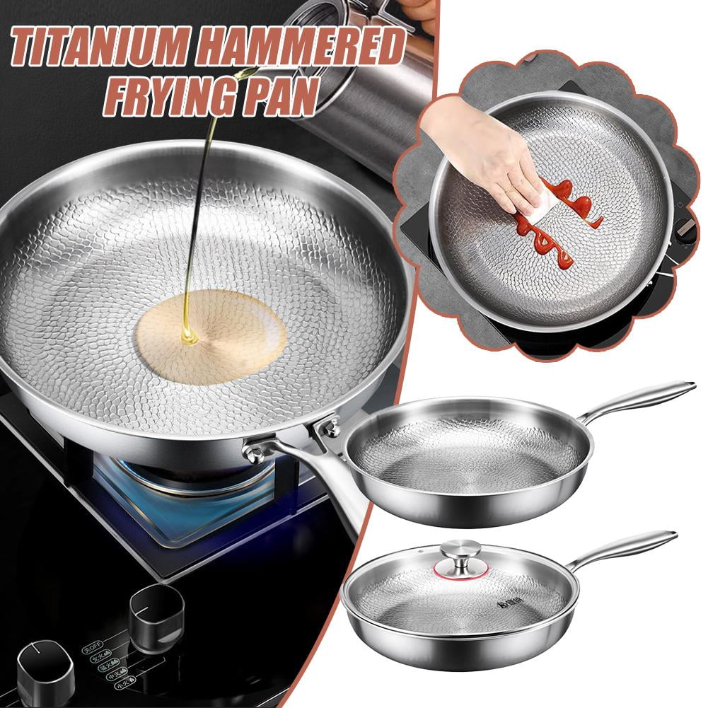 Cielo Meraviglioso Titanium Hammered Pan Pro, 2025 New Multifunctional - Scratch-Resistant Nutri Pan, Non Stick Titanium Frying Pans for Cooking
