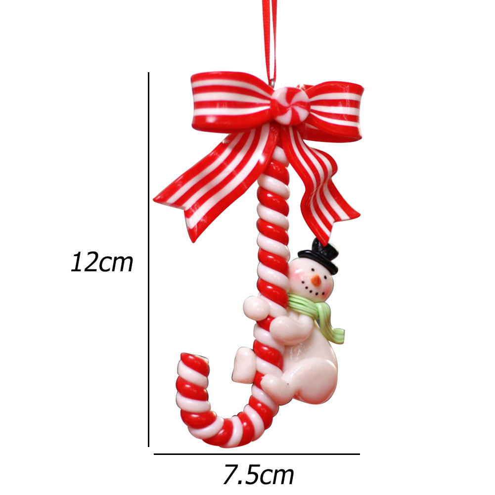 5 Fimo Lollipops.Christmas tree decorations.Pink ribbon for Hanging.Length 5cms 