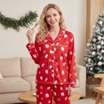 thumbnail image 6 of NIPAXO Family Matching Christmas Pajamas Set Button-Down Holiday Sleepwear Festive Print with Gingerbread Man & Snowflakes for Dad Mom Kids, 6 of 10