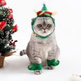thumbnail image 1 of Disfraz de Navidad para mascotas, ropa de Navidad con sombrero, traje de elfo verde, fiesta, Cosplay para mascotas pequeñas, 1 of 1