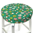 thumbnail image 3 of Honeii Flying Bees Bar Stool Covers – Perfect Fit for 12" to 14" Round Stools, Crease-Resistant, Stretchy, Washable & Dustproof Seat Slipcovers-12 inch, 3 of 7