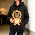 thumbnail image 2 of Textilo Christmas Pet Pouch Hoodie for Women Men Zip Up Long Sleeve Hooded Sweatshirt with Kangaroo Pockets Drawstring Cute Funny Santa Holiday Dog Pouch Christmas Hoodies, 2 of 6