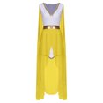 thumbnail image 3 of TiaoBug Ladies Greek Queen Princess Toga Flowy Split Dress Roman Empress Greek Party Costume Yellow S, 3 of 5