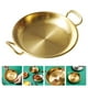 thumbnail image 4 of Plato de comida de acero inoxidable con doble asa, bandeja para aperitivos y pollo frito, 4 of 8
