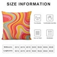 thumbnail image 5 of HENGT  Retro 70s Pink and Orange Swirls Throw Pillow Cover 20x20 Inch Vibrant Color Decorative Throw Pillow Cases Soft Square Cushion Pillowcase Sofa Couch Car Bedroom Home Decor, 5 of 5