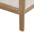 thumbnail image 3 of Bouclair Off White Fabric and Wood Bench, 3 of 7