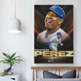 thumbnail image 5 of Salvador Perez Canvas Poster Wall Art Picture Painting Poster Canvas Print Posters Artworks Bedroom Living Room Decor 08x12inch(20x30cm), 5 of 6