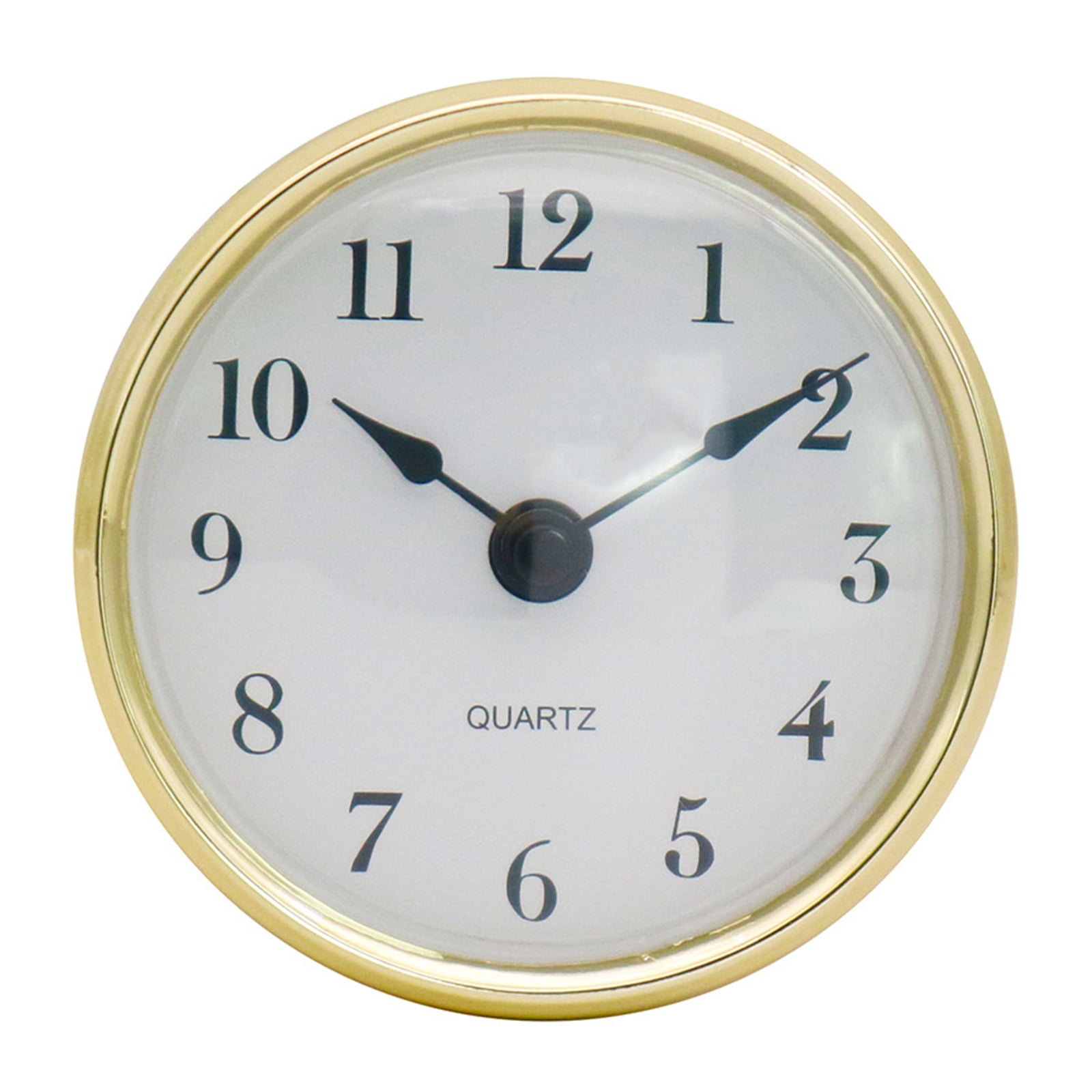 Golden for Rim 80mm Retro Quartz Clock Insert Round Embedded Mini Wall