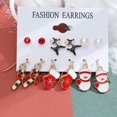 thumbnail image 1 of Christmas Series Snowflake Bell Stud Earrings Combination Set, 1 of 1
