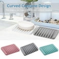 thumbnail image 3 of Shoreew Self Draining Soap Dish Silicone Soap Tray Waterfall Drainer Soap Holder for Bathroom Shower Bath Tub Kitchen Sink, 3 of 7