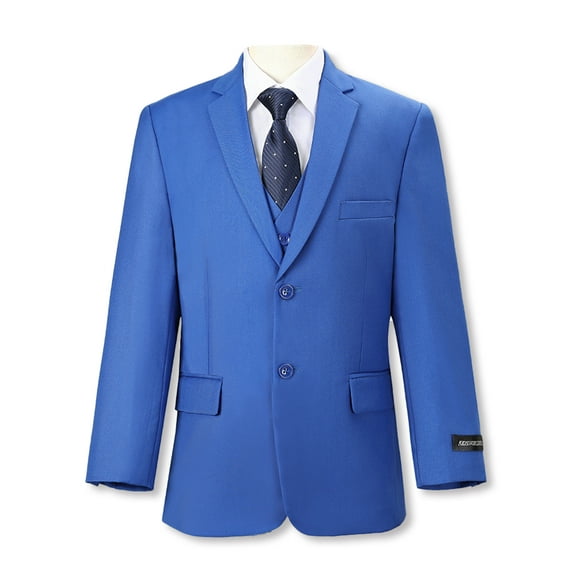 Kids World Boys' 5-Piece Suit - royal blue, 4 (Little Boys)