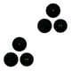 VONKY 1/2/3/5 Précision avec des Boules de Caoutchouc à Faible Vitesse de Point Jaune Combinaison de Jeux Est Point Bleu + Simple 2PCS – image 3 sur 6