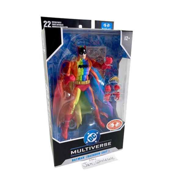 DC Multiverse BATMAN (Rainbow Suit) Action Figure Red Platinum Chase