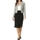 thumbnail image 2 of BLAZER DE TWEED PARA MUJER CHIC INSPIRADOR CON CUELLO ALTO, CORTO Y ABIERTO, COLOR BLANCO, 2 of 6